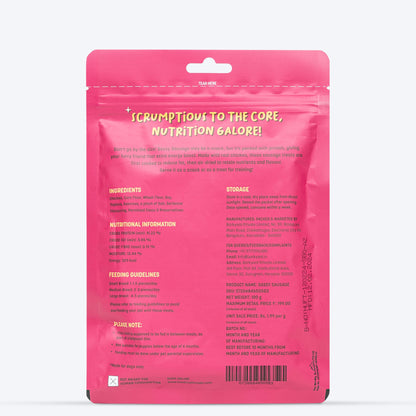 HUFT Sassy Sausage BBQ With Real Chicken Air-Dried Dog Treats - 100 g - Heads Up For Tails