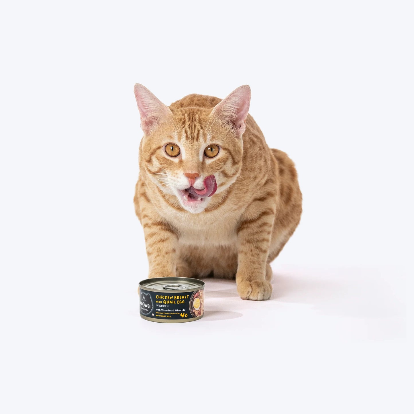 Meowsi Chicken Breast & Quail Egg in Broth Cat Food 80g