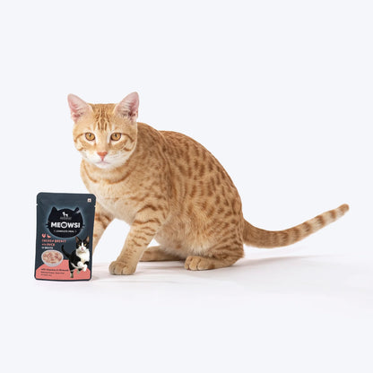 Meowsi Chicken Breast & Duck in Broth Wet Cat Food 80g
