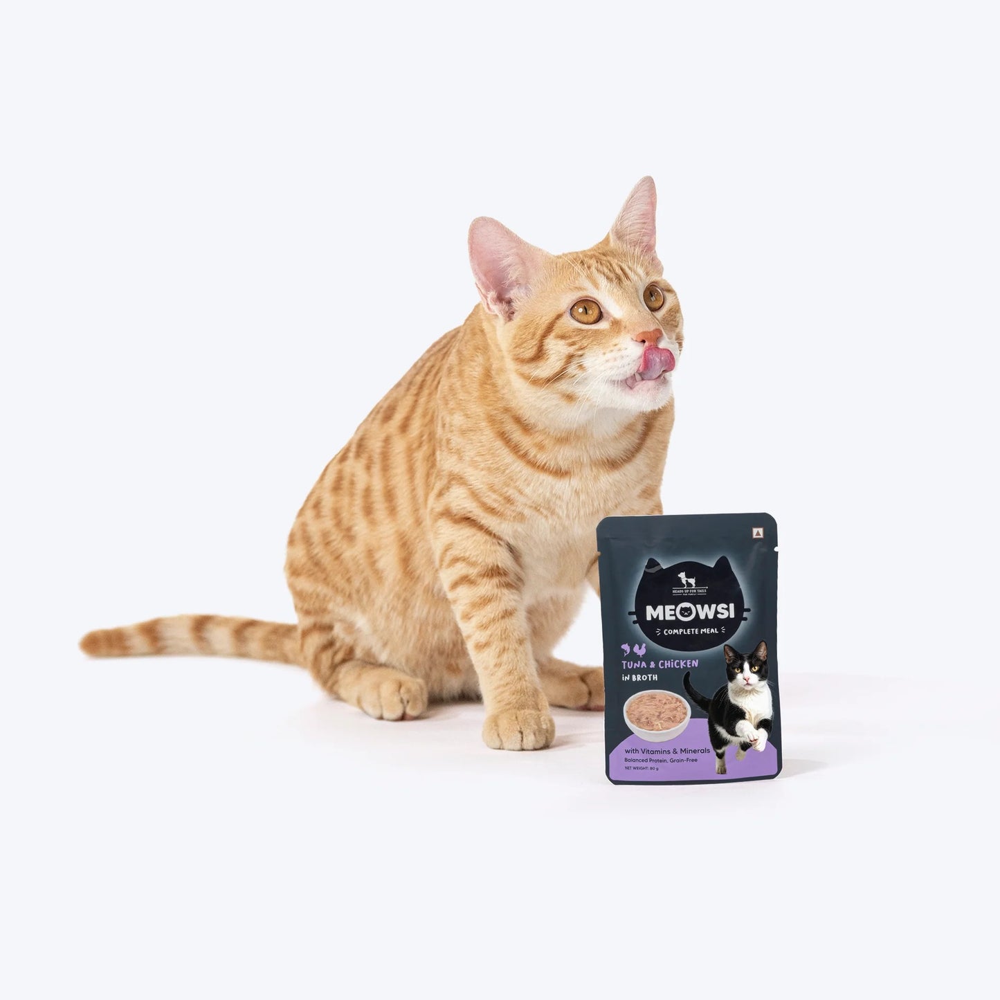 Meowsi Tuna & Chicken in Broth Wet Cat Food Grain-Free 80g