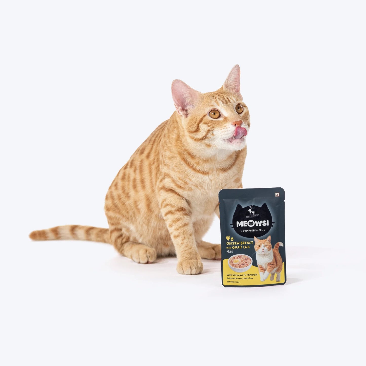 Meowsi Chicken Breast & Quail Egg Pate Wet Cat Food 80g