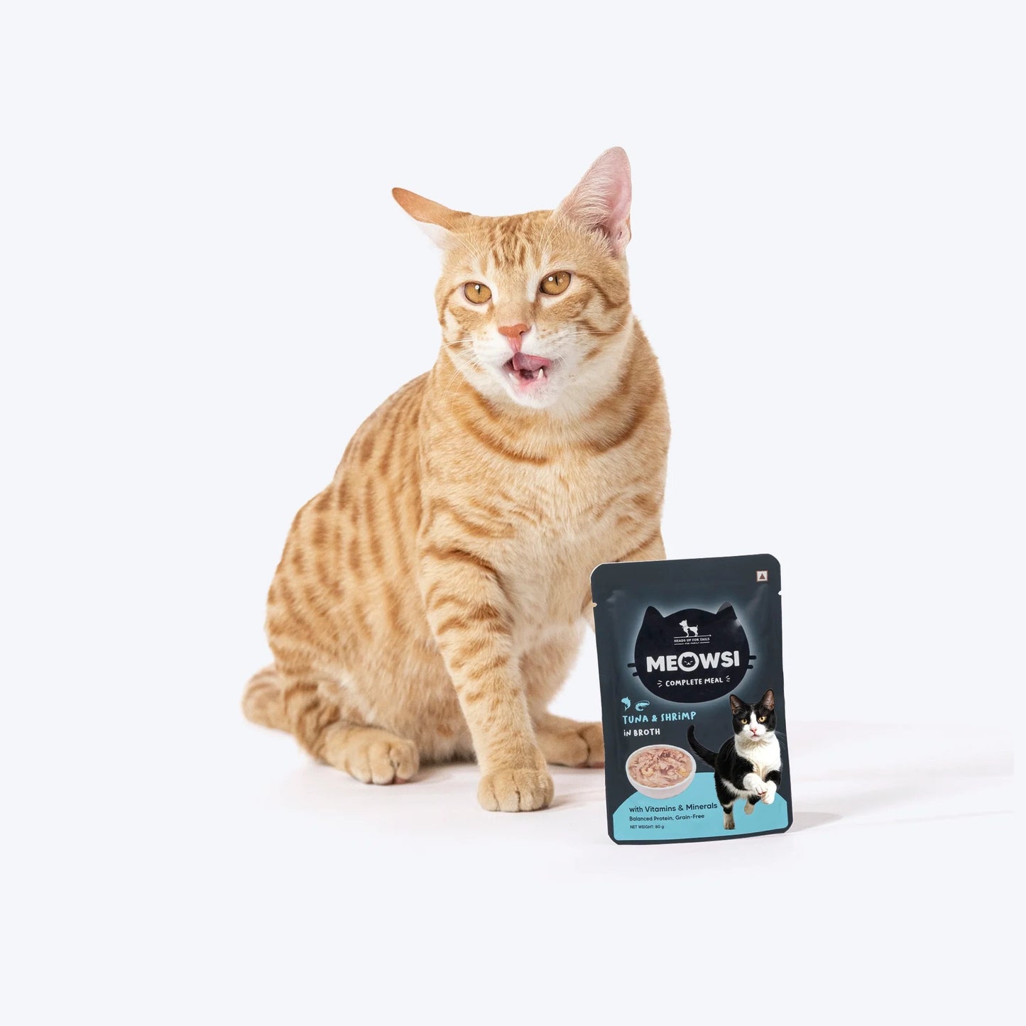 Meowsi Tuna & Shrimp in Broth Wet Cat Food Grain-Free 80g