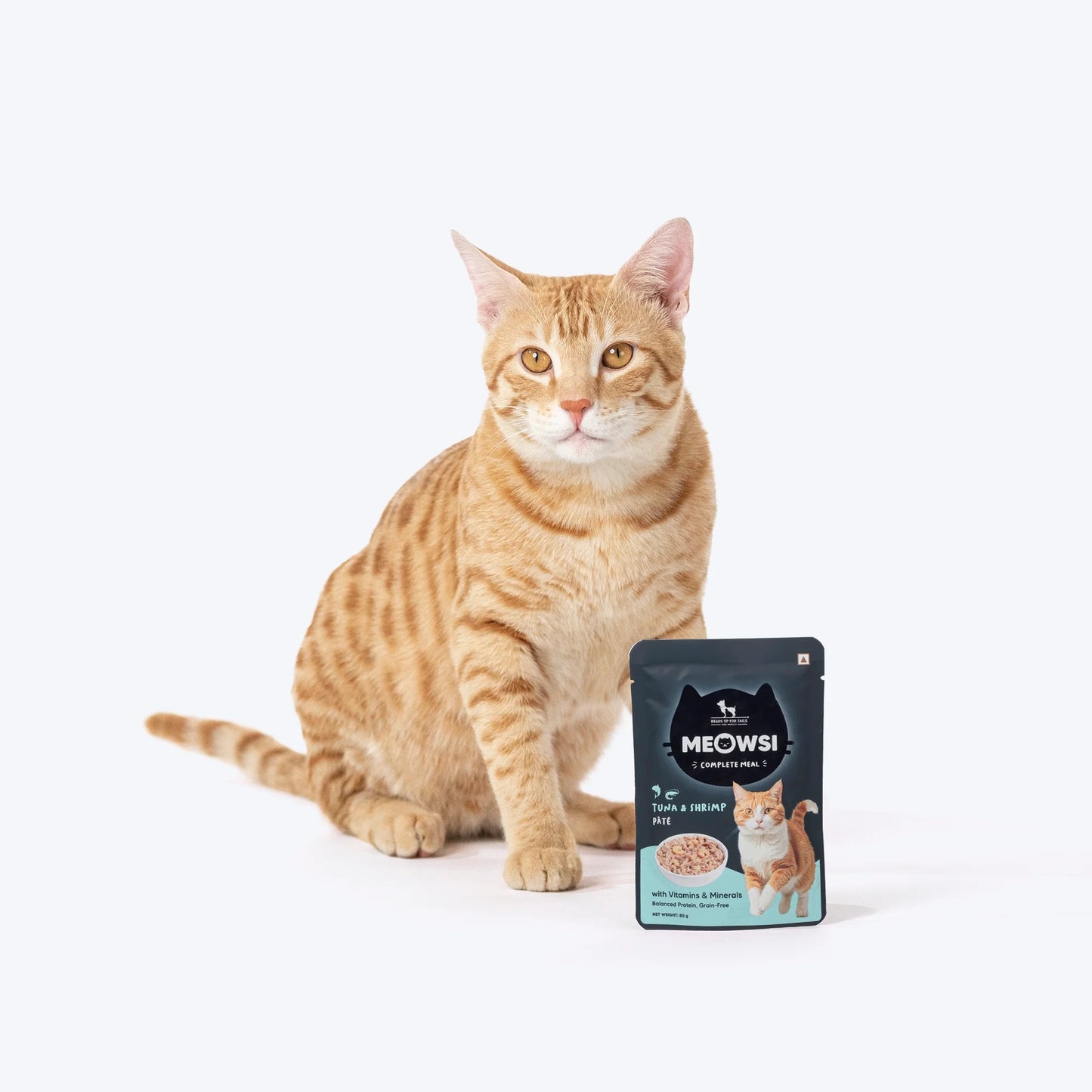 Meowsi Tuna & Shrimp Pate Wet Cat Food Grain-Free 80g