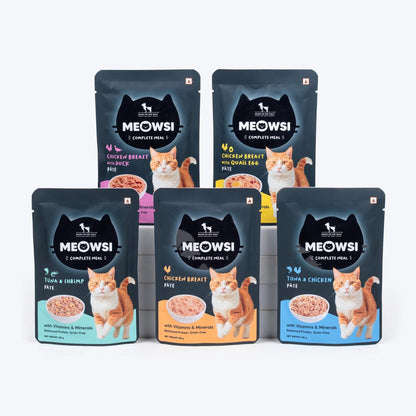 Meowsi Chicken Breast & Quail Egg Pate Wet Cat Food 80g