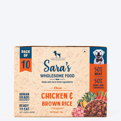 Sara's Wholesome Classic Chicken & Brown Rice Dog Food