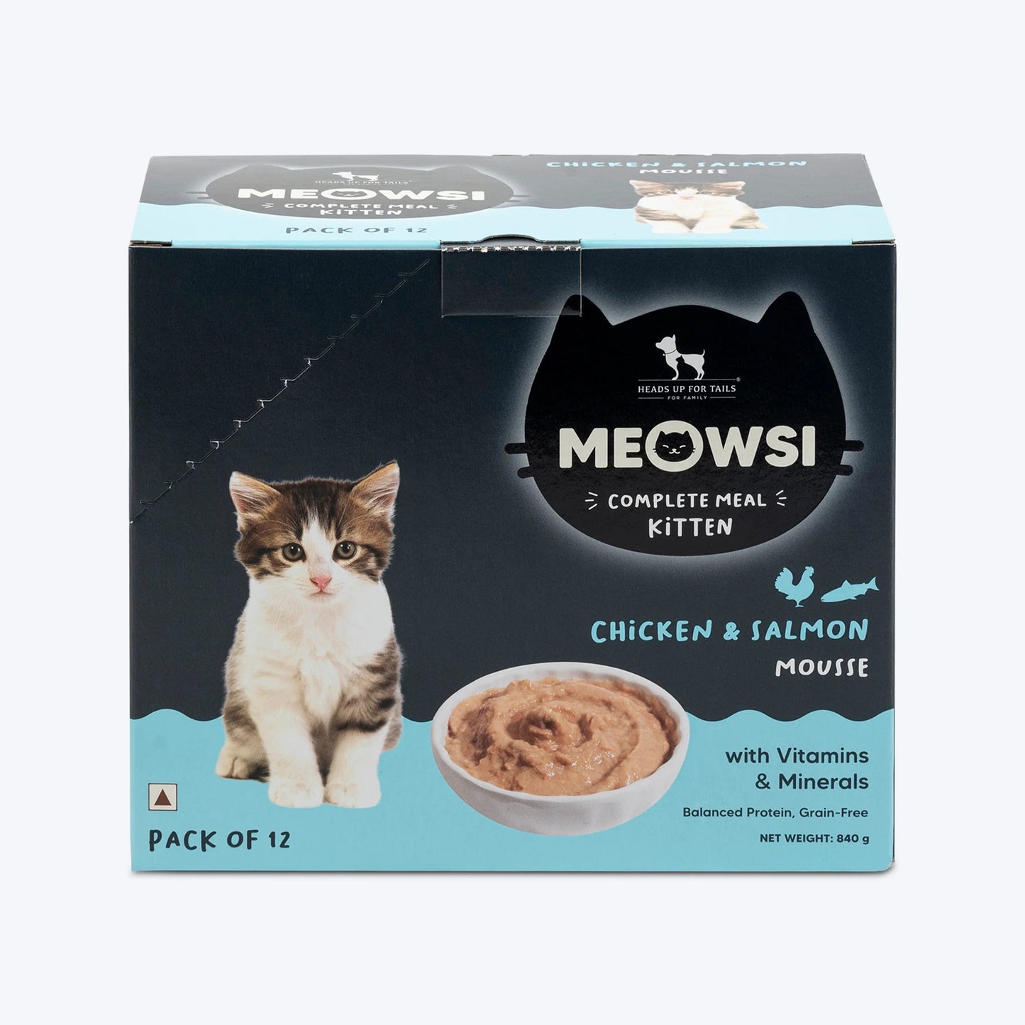Meowsi Chicken & Salmon Mousse Wet Food for Kittens 70g