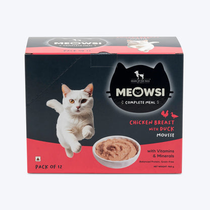 Meowsi Chicken Breast with Duck Mousse Wet Cat Food 80g