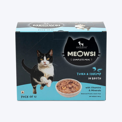 Meowsi Tuna & Shrimp in Broth Wet Cat Food Grain-Free 80g