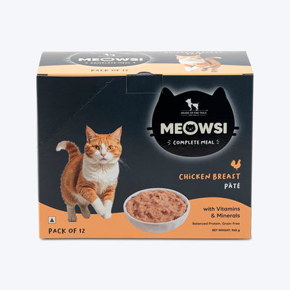 Meowsi Chicken Breast Pate Wet Cat Food Grain-Free 80g
