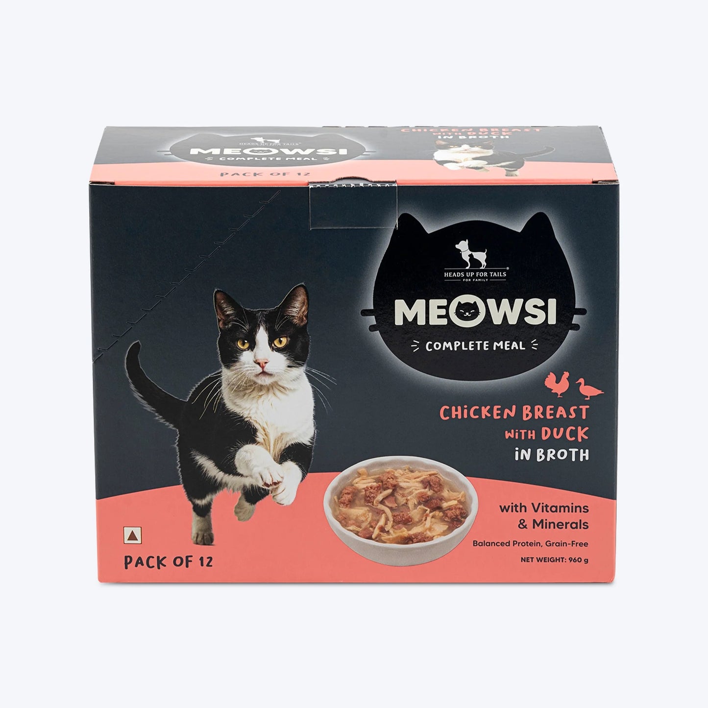 Meowsi Chicken Breast & Duck in Broth Wet Cat Food 80g