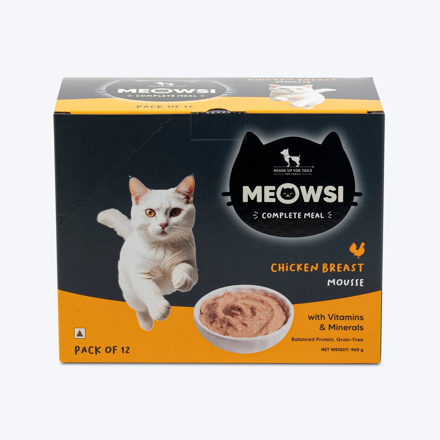 Meowsi Chicken Breast Mousse Wet Cat Food Grain-Free 80g