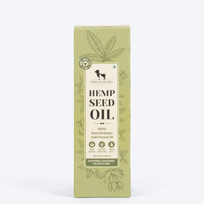 HUFT Cold Pressed Hemp Seed Oil For Dogs and Cats - 200 ml - Heads Up For Tails
