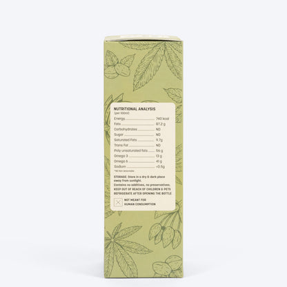HUFT Cold Pressed Hemp Seed Oil For Dogs and Cats - 200 ml - Heads Up For Tails