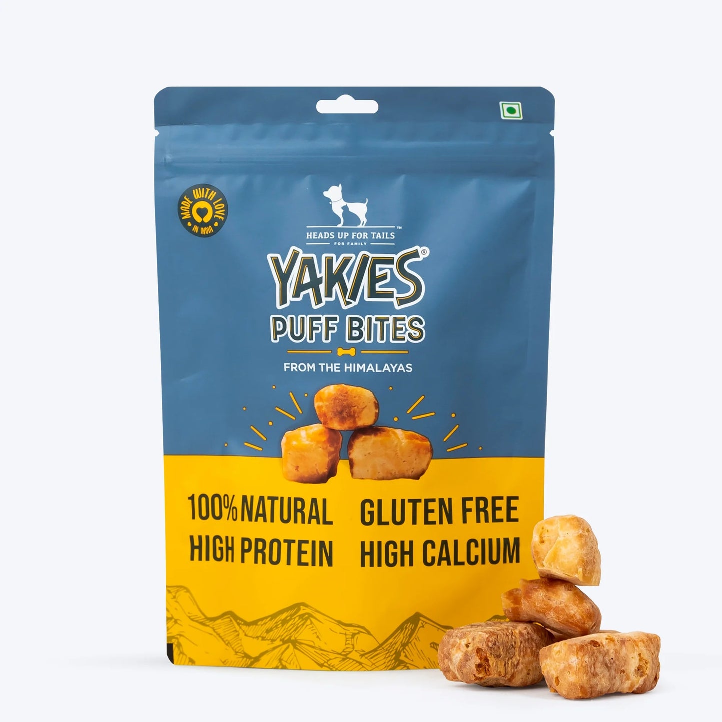 HUFT Yakies Puff Bites 100% Natural Gluten Free Dog Treats - 70 gm