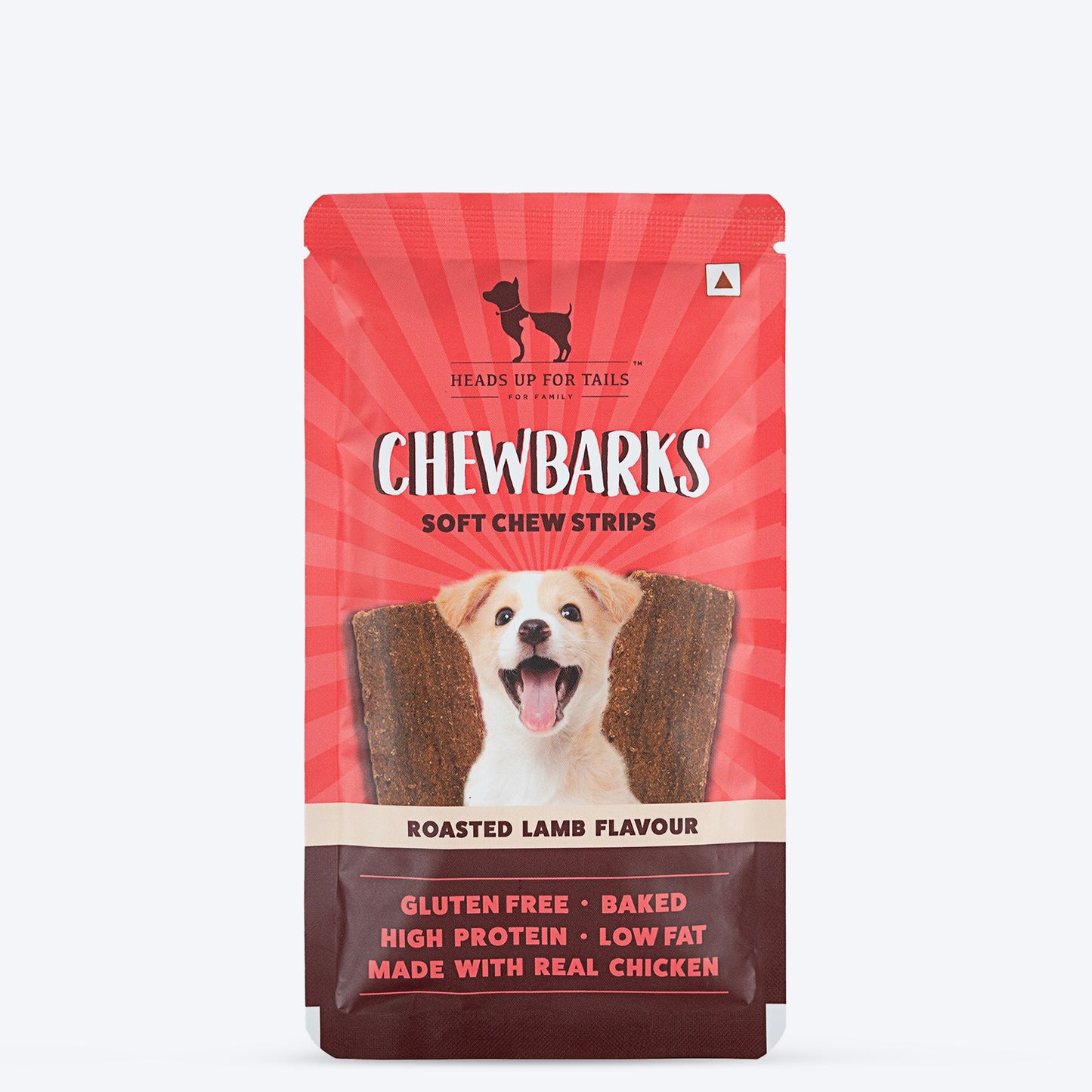 HUFT Chewbarks Roasted Lamb Soft Chew Strips Treat For Dogs - 30g - Heads Up For Tails