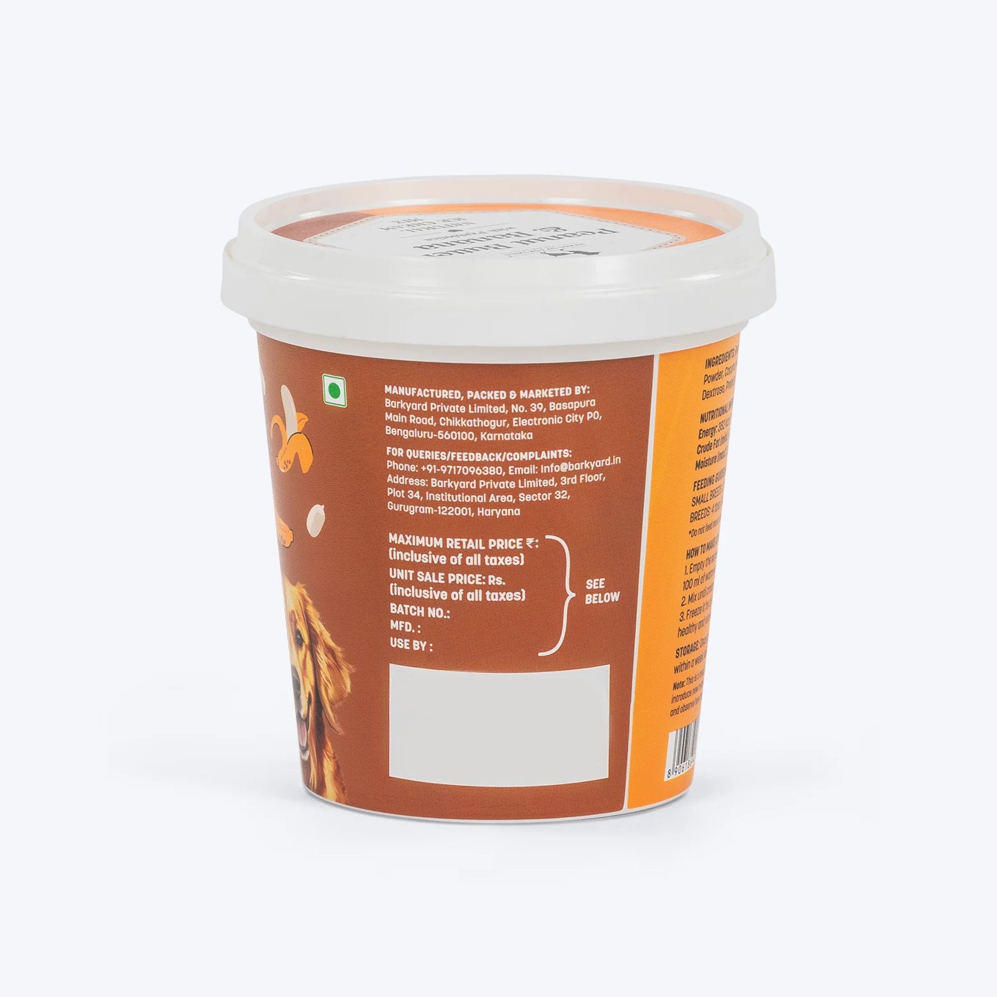HUFT Ice Cream Peanut Butter & Banana With Prebiotics Mix Treat For Dog - 40 gm