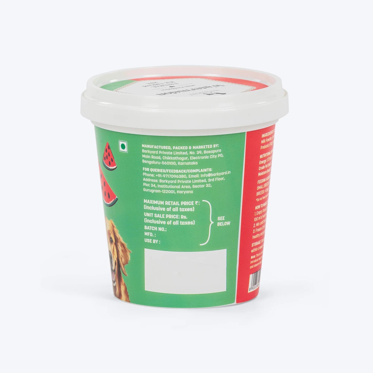 HUFT Ice Cream Watermelon With Prebiotics Mix Treat For Dog - 40 gm