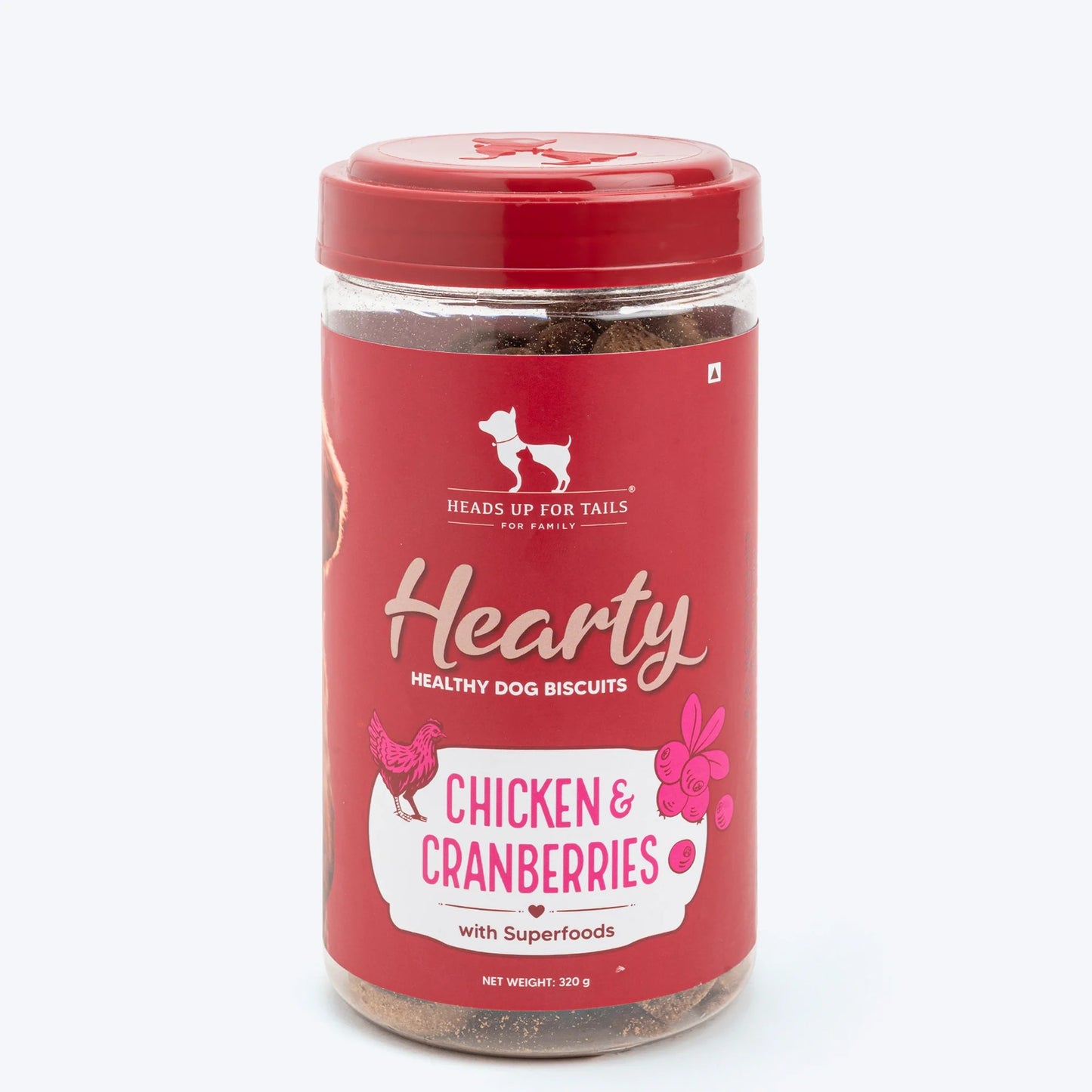 Hearty Dog Biscuits Chicken & Cranberries Grain-Free - 320 g