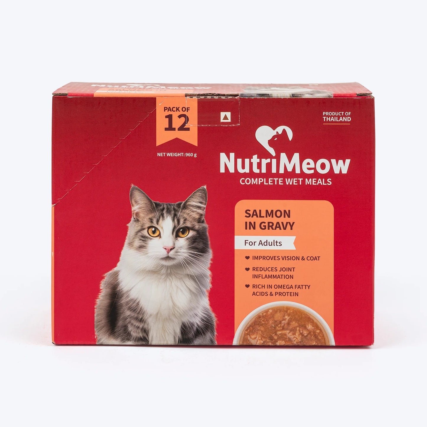 NutriMeow Salmon In Gravy Wet Food For Adult Cat - 80 gm