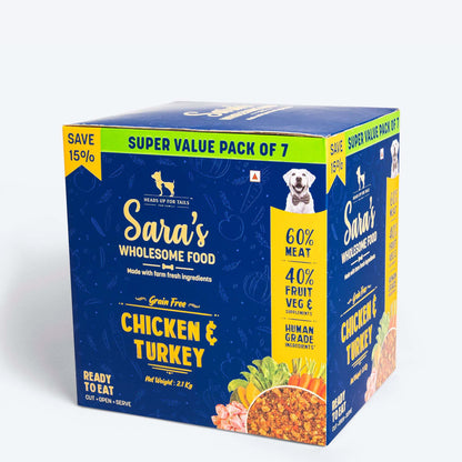 Sara's Wholesome Grain-Free Chicken & Turkey Dog Food