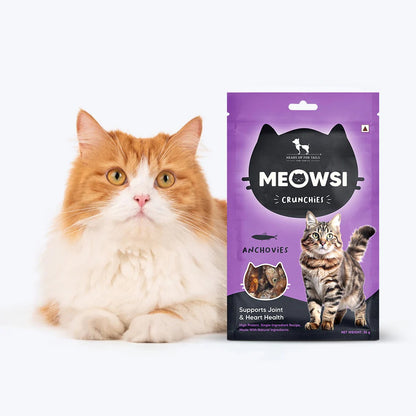 Meowsi by HUFT Dehydrated Anchovies Crunchies Cat Treats - 35 g