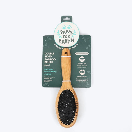 HUFT Bamboo Double Sided Brush For Dogs