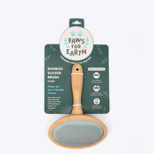 HUFT Bamboo Slicker Brush For Dog & Cat - S