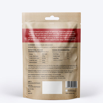 HUFT Natural Chews Doggie Dehydrated Chicken Neck - 70 g