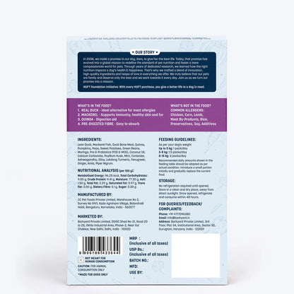Sara's Wholesome Hypoallergenic Duck & Quinoa Wet Dog Food
