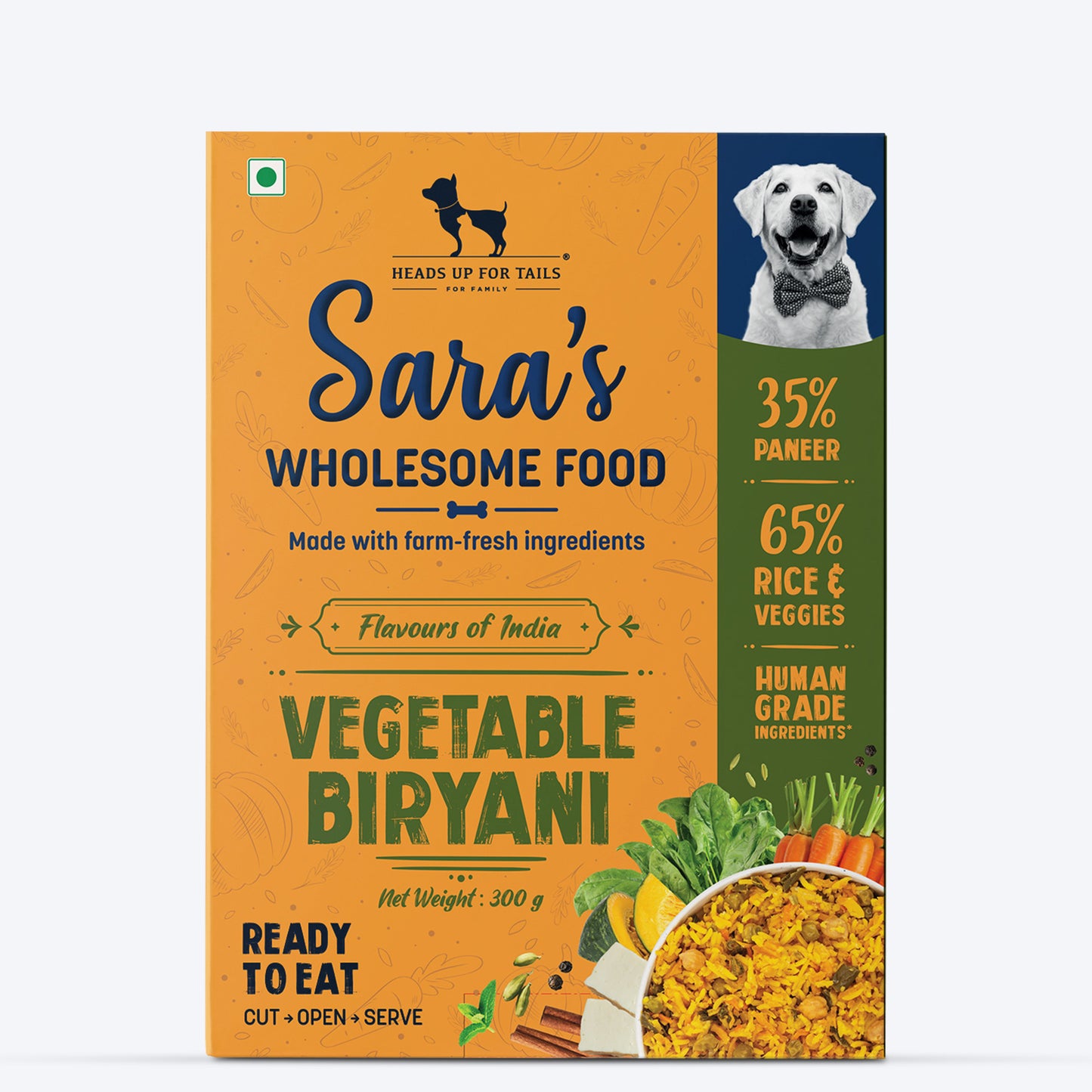 Sara's Wholesome Vegetable Biryani Wet Dog Food Vegetarian