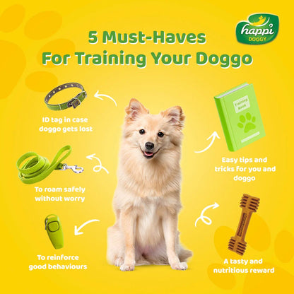 Happi Doggy Vegetarian Dental Chew - Care (Hip & Joint Support) Rosehip & Okra - Petite - 2.5 inch - 150 g - 18 Pieces