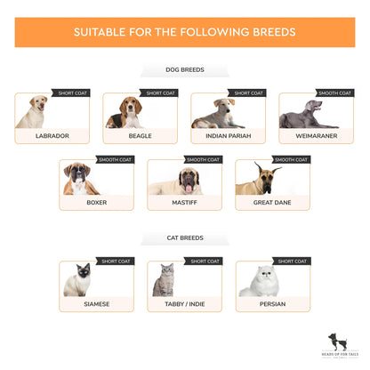 HUFT Double Sided Brush For Dogs - Orange & Black - L