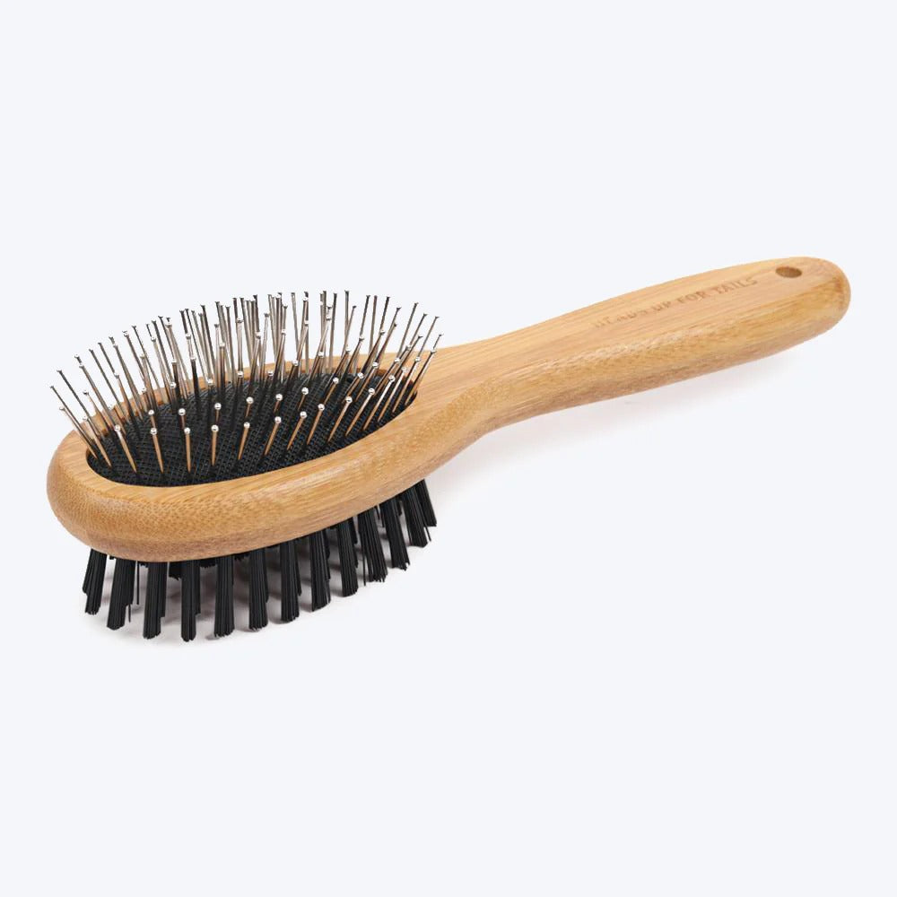 HUFT Bamboo Double Sided Brush For Dogs