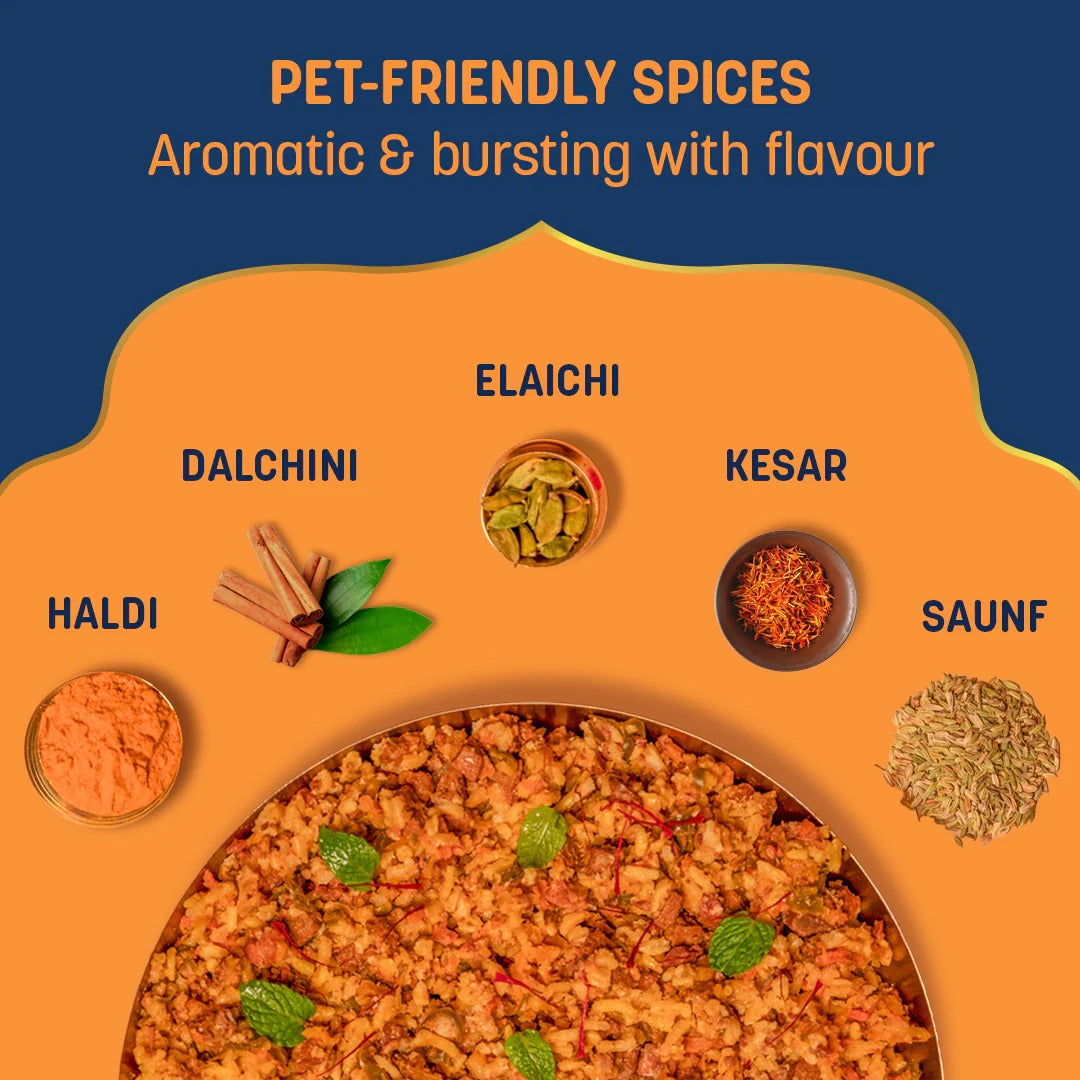Sara's Wholesome Mutton Biryani Wet Dog Food Human-Grade