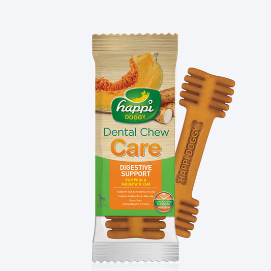 Happi Doggy Vegetarian Dental Chew (Digestive Support) - Pumpkin & Mountain Yam (Singles) - 25 g
