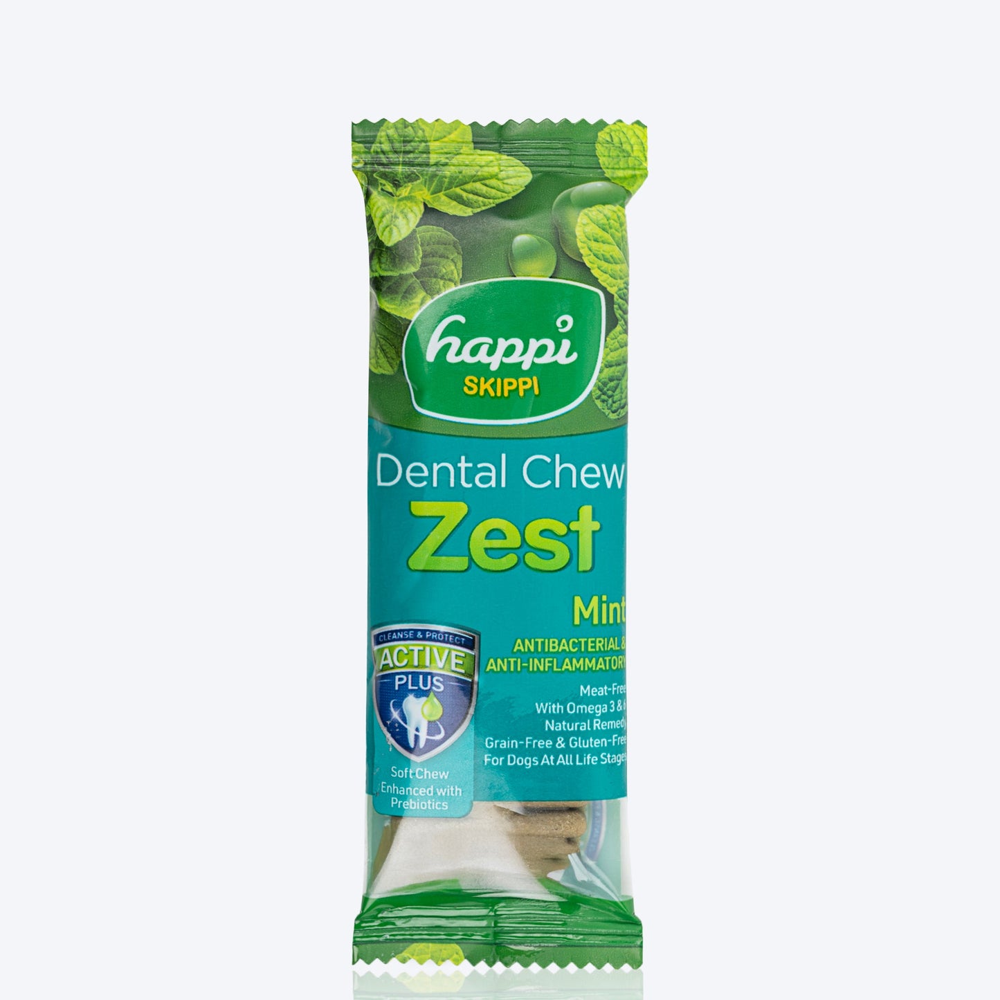 Happi Skippi Dental Chew Zest Mint Dog Treat - 4 inch - 25 gm