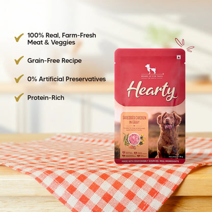 Hearty Shredded Chicken & Pumpkin in Gravy Wet Dog Food 70g