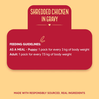 Hearty Shredded Chicken & Pumpkin in Gravy Wet Dog Food 70g