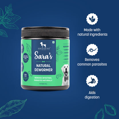 Sara's Natural Dewormer Supplement for Dogs 200g