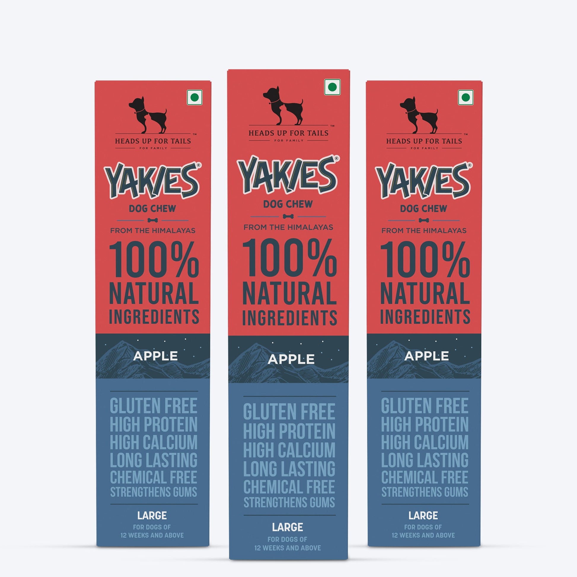 HUFT Yakies Vegetarian Natural Chew Bone - Apple - Heads Up For Tails