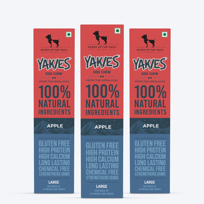HUFT Yakies Vegetarian Natural Chew Bone - Apple - Heads Up For Tails