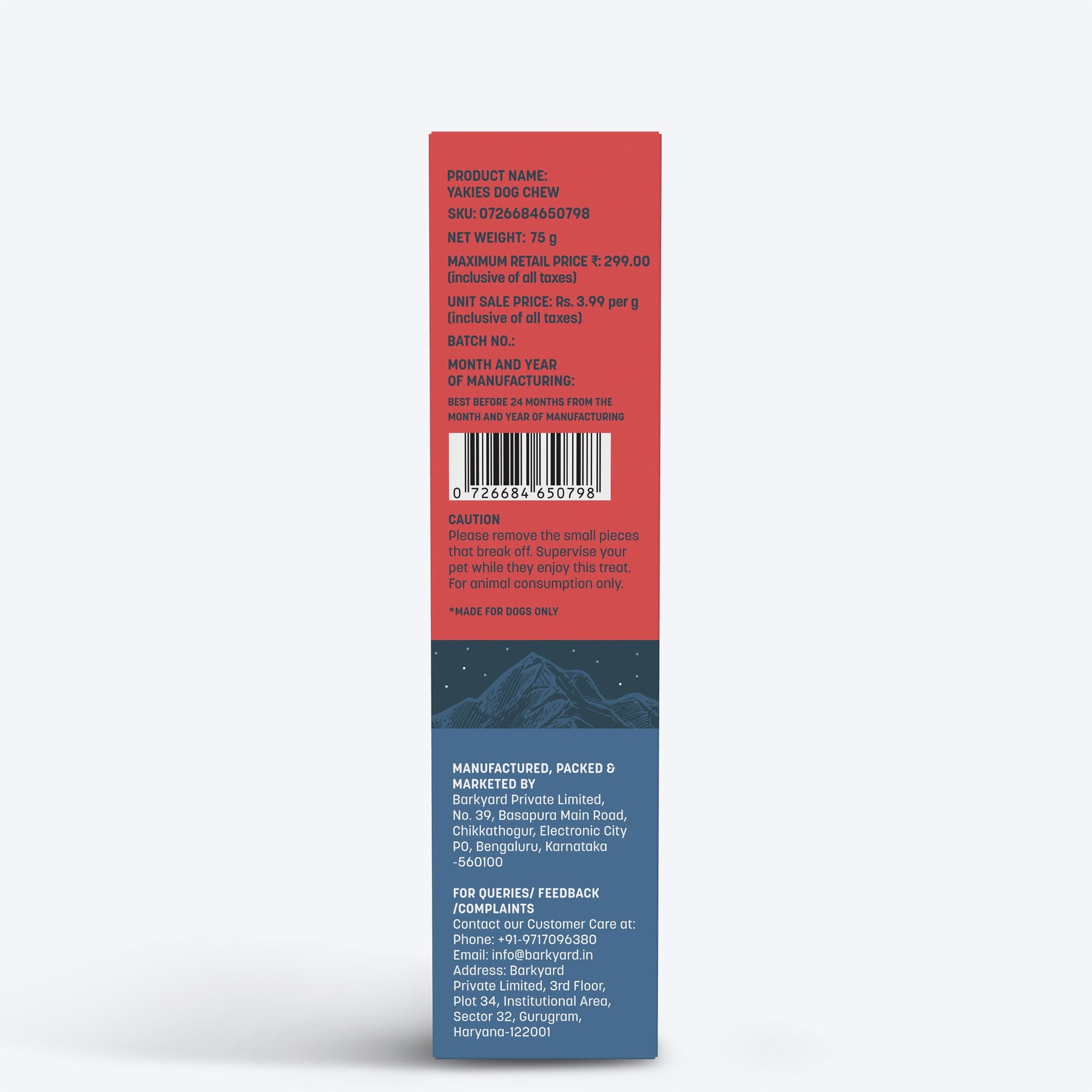 HUFT Yakies Vegetarian Natural Chew Bone - Apple - Heads Up For Tails