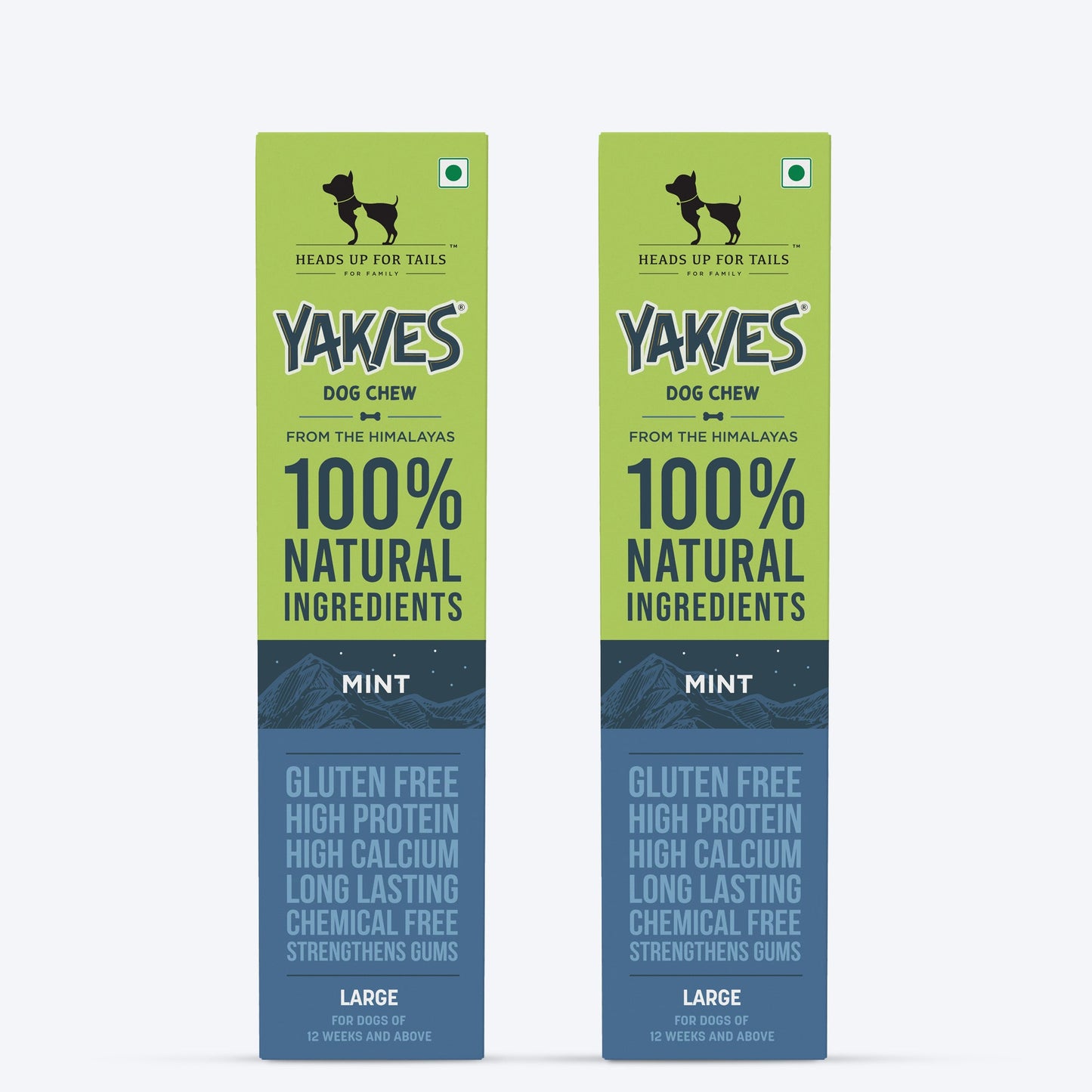HUFT Yakies Vegetarian Natural Chew Bone - Mint - Heads Up For Tails
