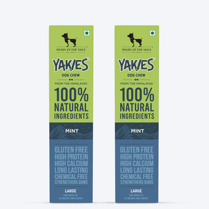 HUFT Yakies Vegetarian Natural Chew Bone - Mint - Heads Up For Tails