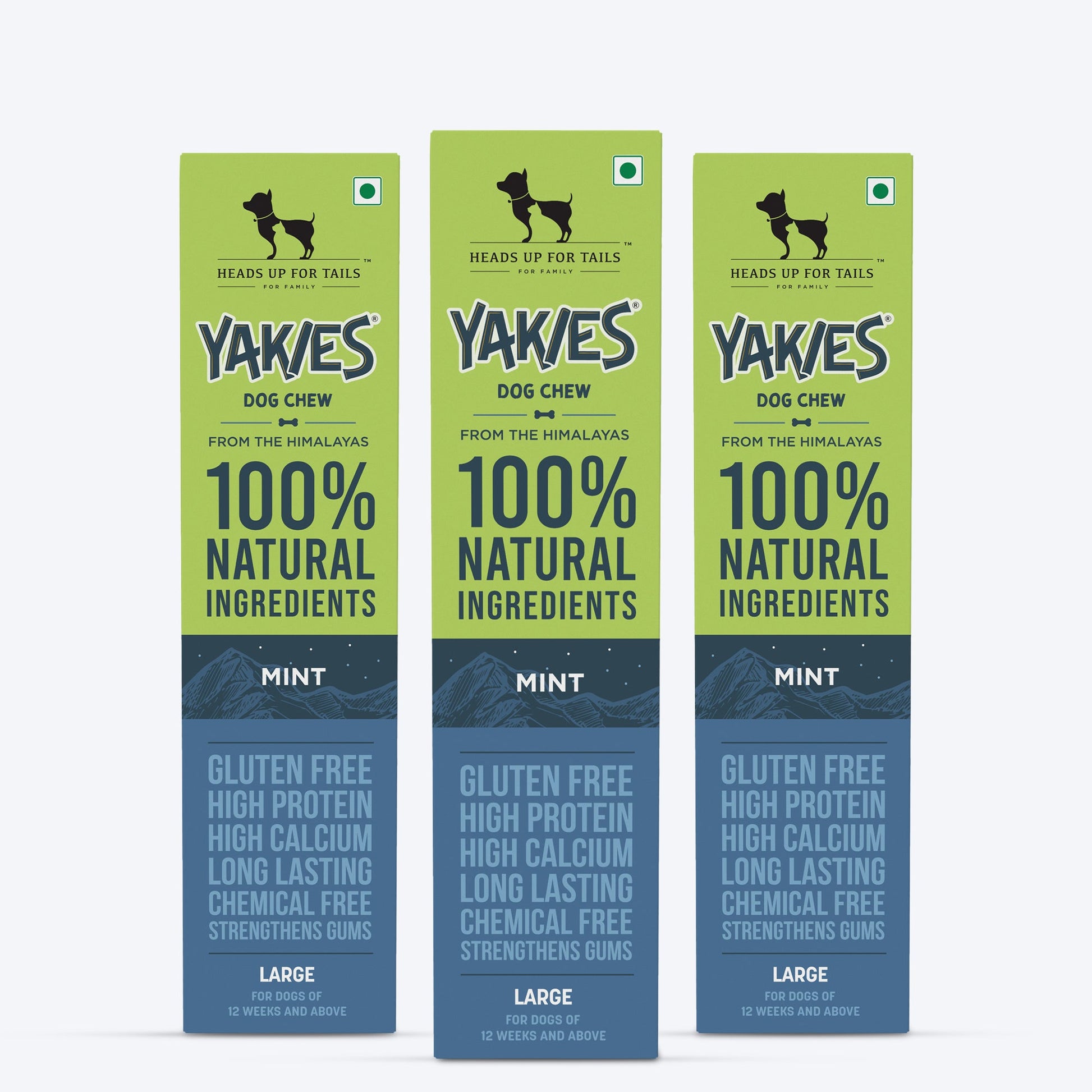 HUFT Yakies Vegetarian Natural Chew Bone - Mint - Heads Up For Tails