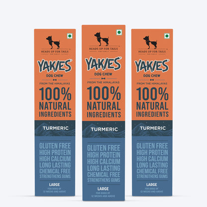 HUFT Yakies Vegetarian Natural Chew Bone - Turmeric - Heads Up For Tails