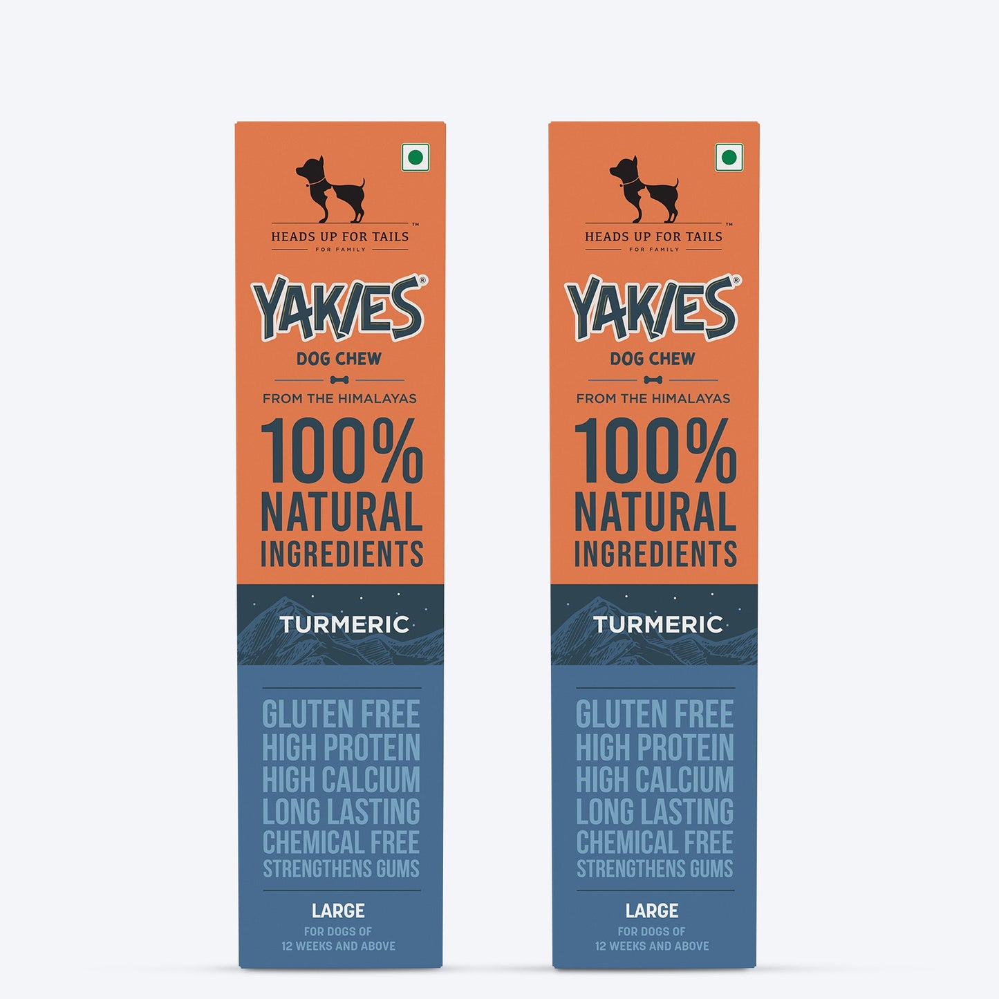HUFT Yakies Vegetarian Natural Chew Bone - Turmeric - Heads Up For Tails