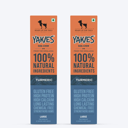 HUFT Yakies Vegetarian Natural Chew Bone - Turmeric - Heads Up For Tails