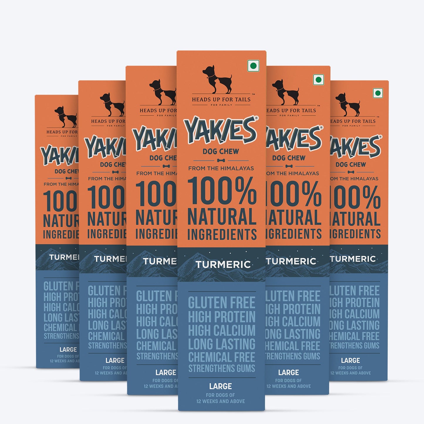 HUFT Yakies Vegetarian Natural Chew Bone - Turmeric - Heads Up For Tails
