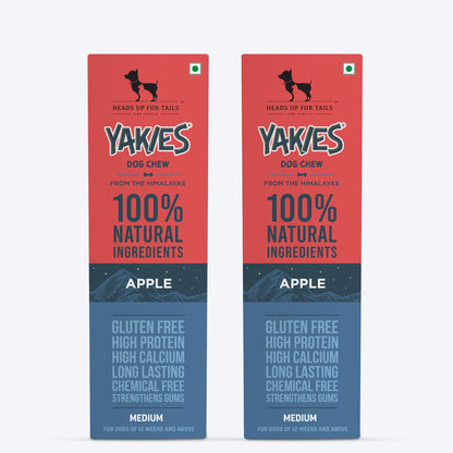 HUFT Yakies Vegetarian Natural Chew Bone - Apple - Heads Up For Tails